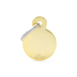 Round Shaped Gold I.D Tag, small