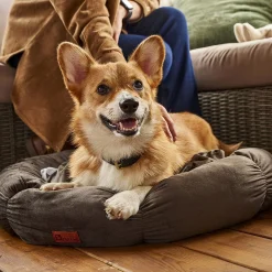 Round Velvet Comfort Bed