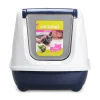 Royal blue covered litter box
