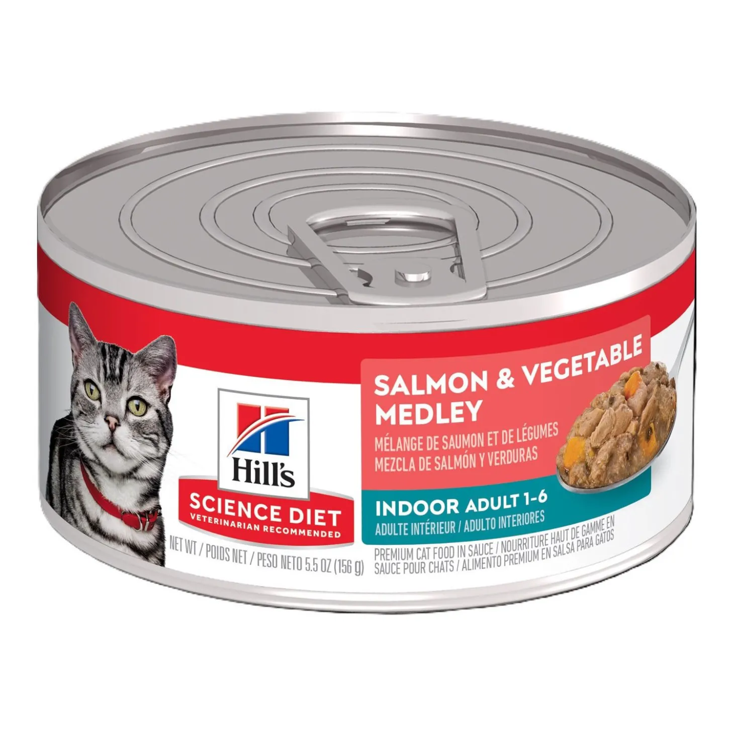 Salmon and Vegetable Medley for Adult Indoor Cats