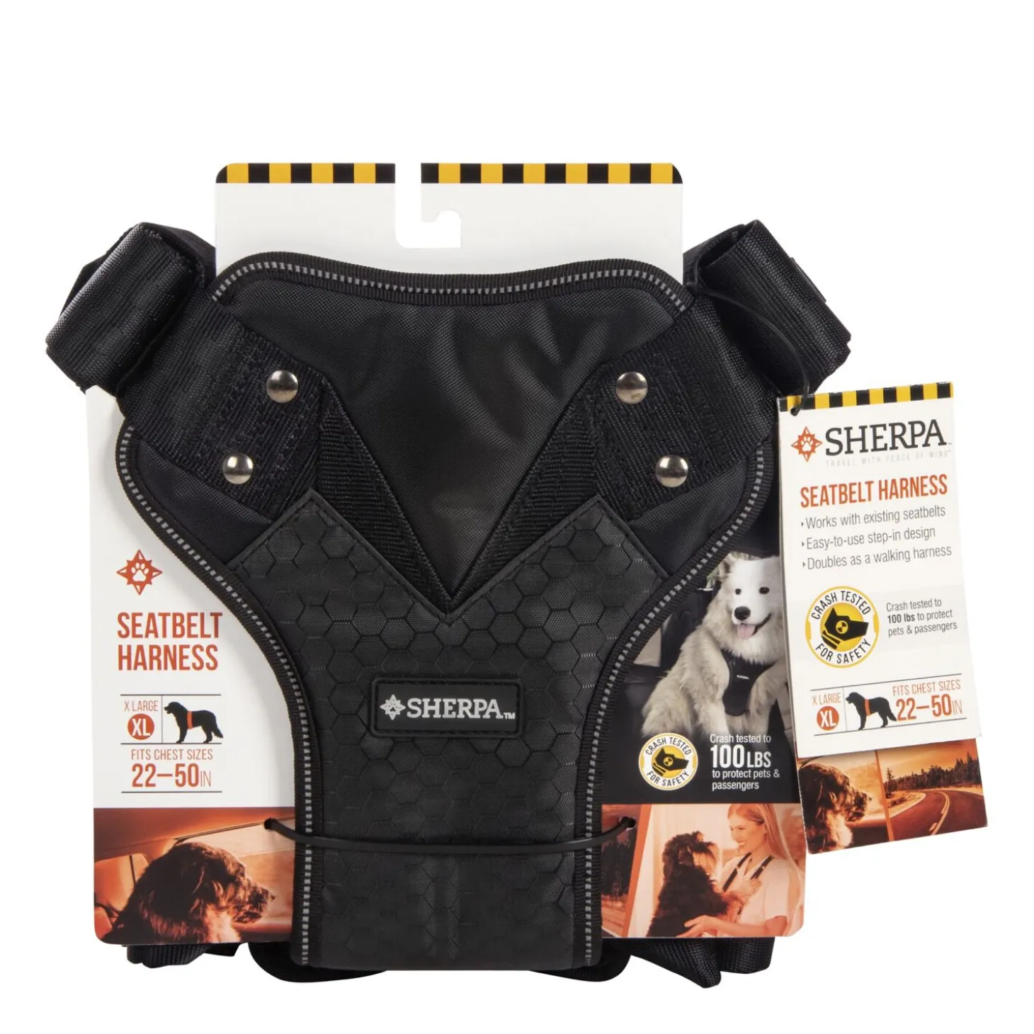 Seat belt safety harness, black