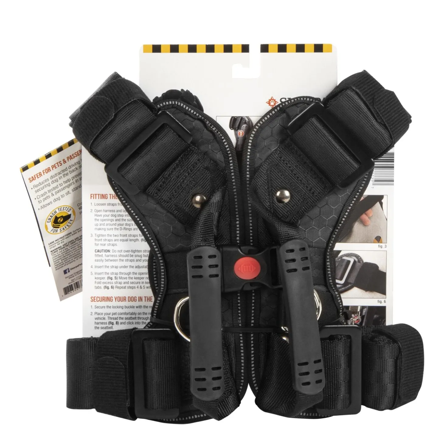 Seat belt safety harness, black
