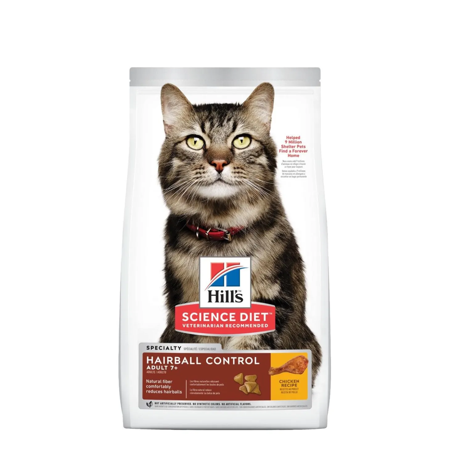 Senior 7+ Hairball Control Chicken Dry Cat Food, 1,59 kg