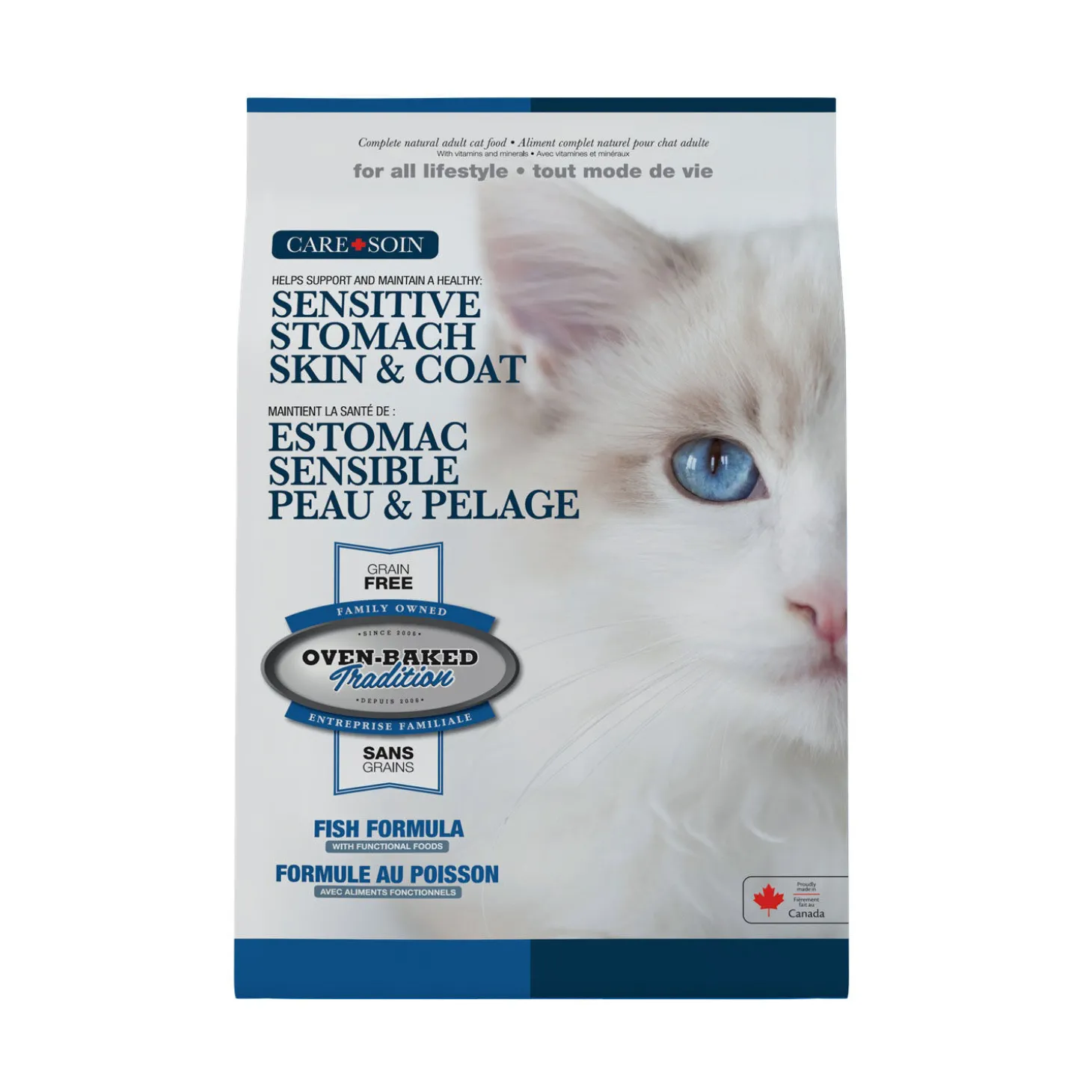 Sensitive Stomach, Skin and Coat Grain-free Fish Recipe Dry Food for Adult Cats