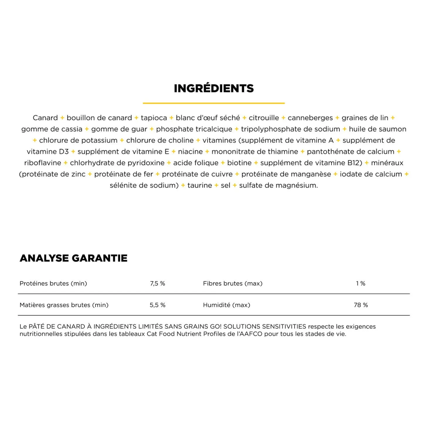 Sensitivities Duck Pâté for Cats, 182 g