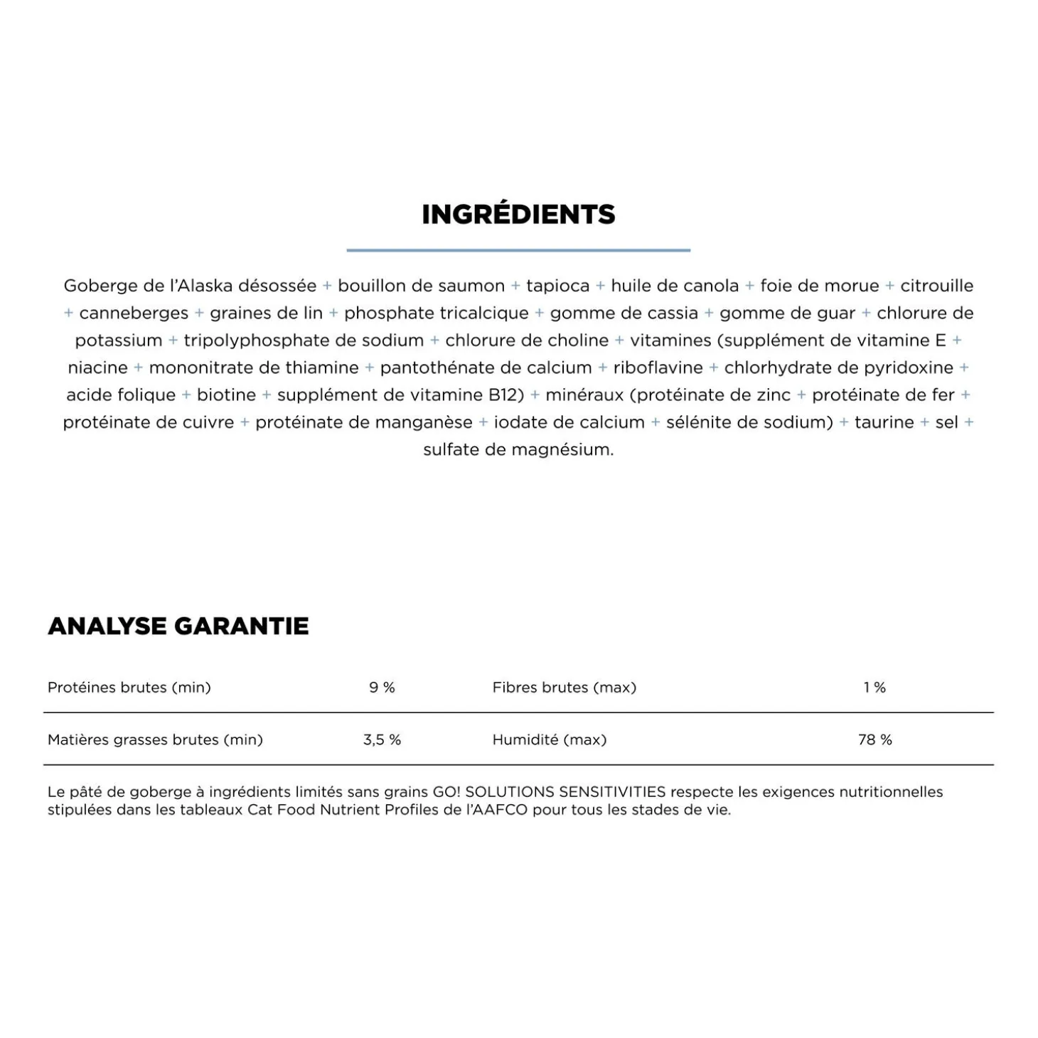 Sensitivities Pollock Pâté for Cats, 182 g