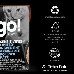 Sensitivities Pollock Pâté for Cats, 182 g