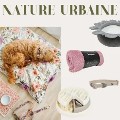 Silicone Collar for Dogs, Vintage Flowers