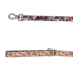 Silicone Leash for Dogs, Dual Floral