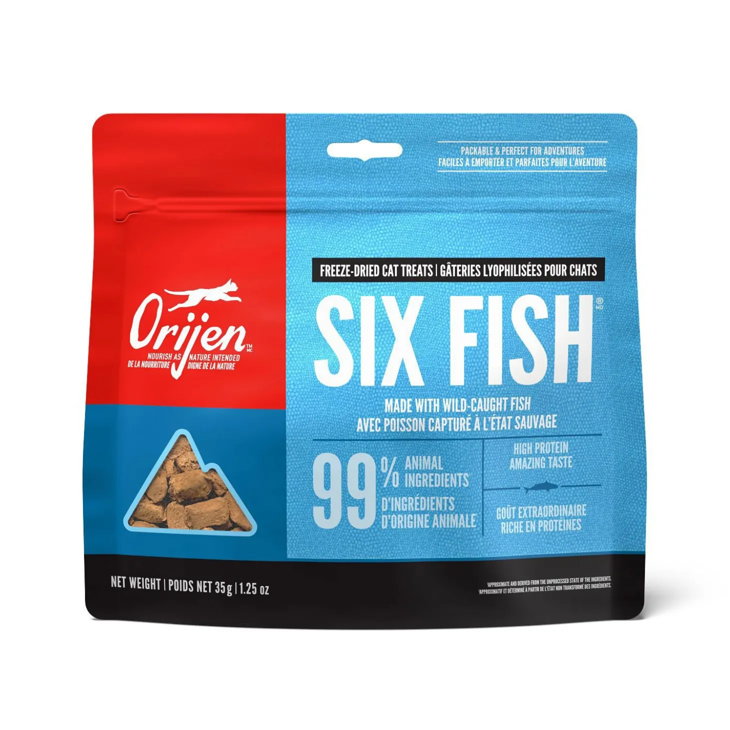 Six Fish Freeze-Dried Cat Treats, 35 g
