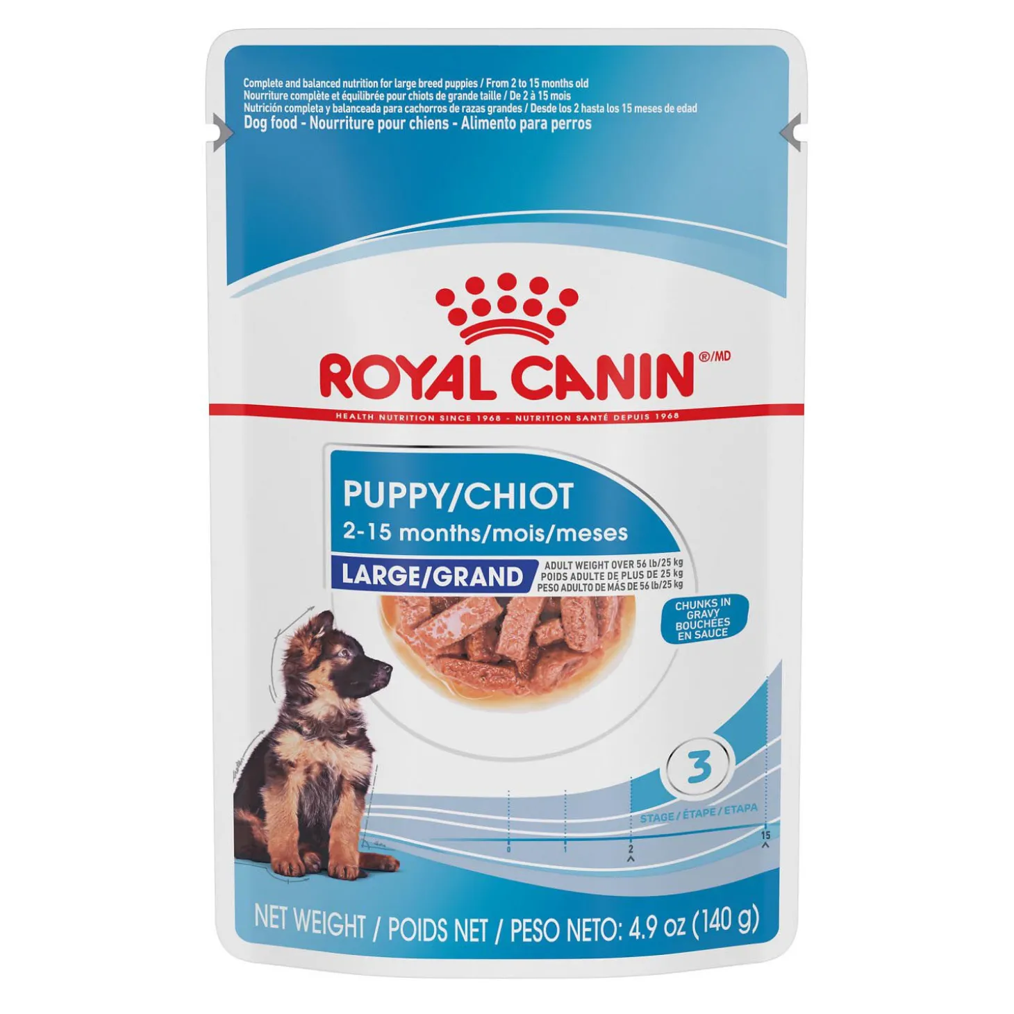 Size Health Nutrition™ Large Puppy Chunks in Gravy Pouch Dog Food