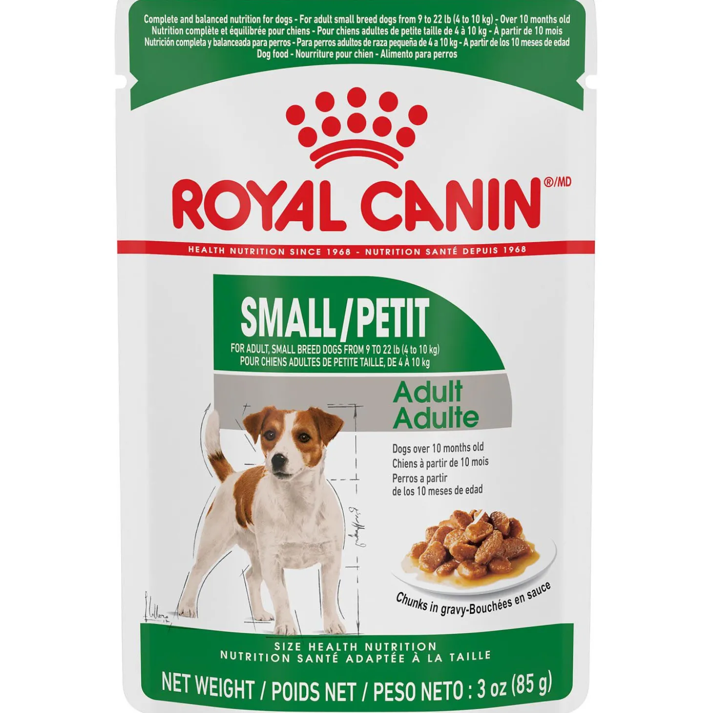 Size Health Nutrition™ Small Adult Chunks in Gravy Pouch Dog Food