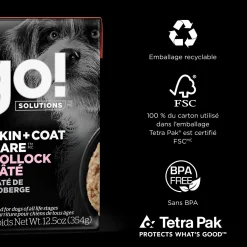 Skin and Coat Care Pollock Pâté for Dogs, 354 g
