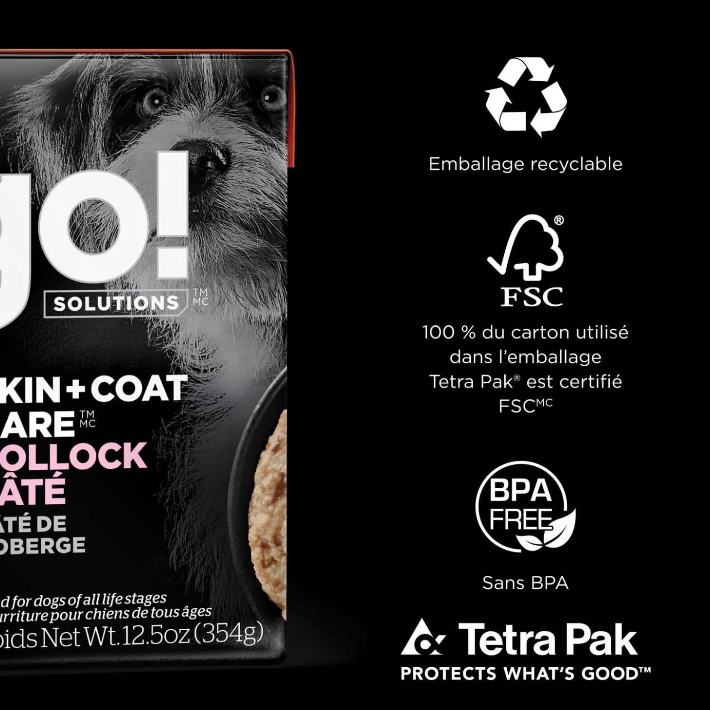 Skin and Coat Care Pollock Pâté for Dogs, 354 g