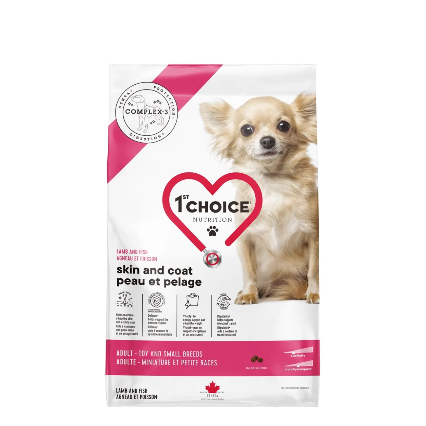 Skin and Coat Formula for Adult Dog Miniature and Small Breeds, Lamb and Fish, 5kg