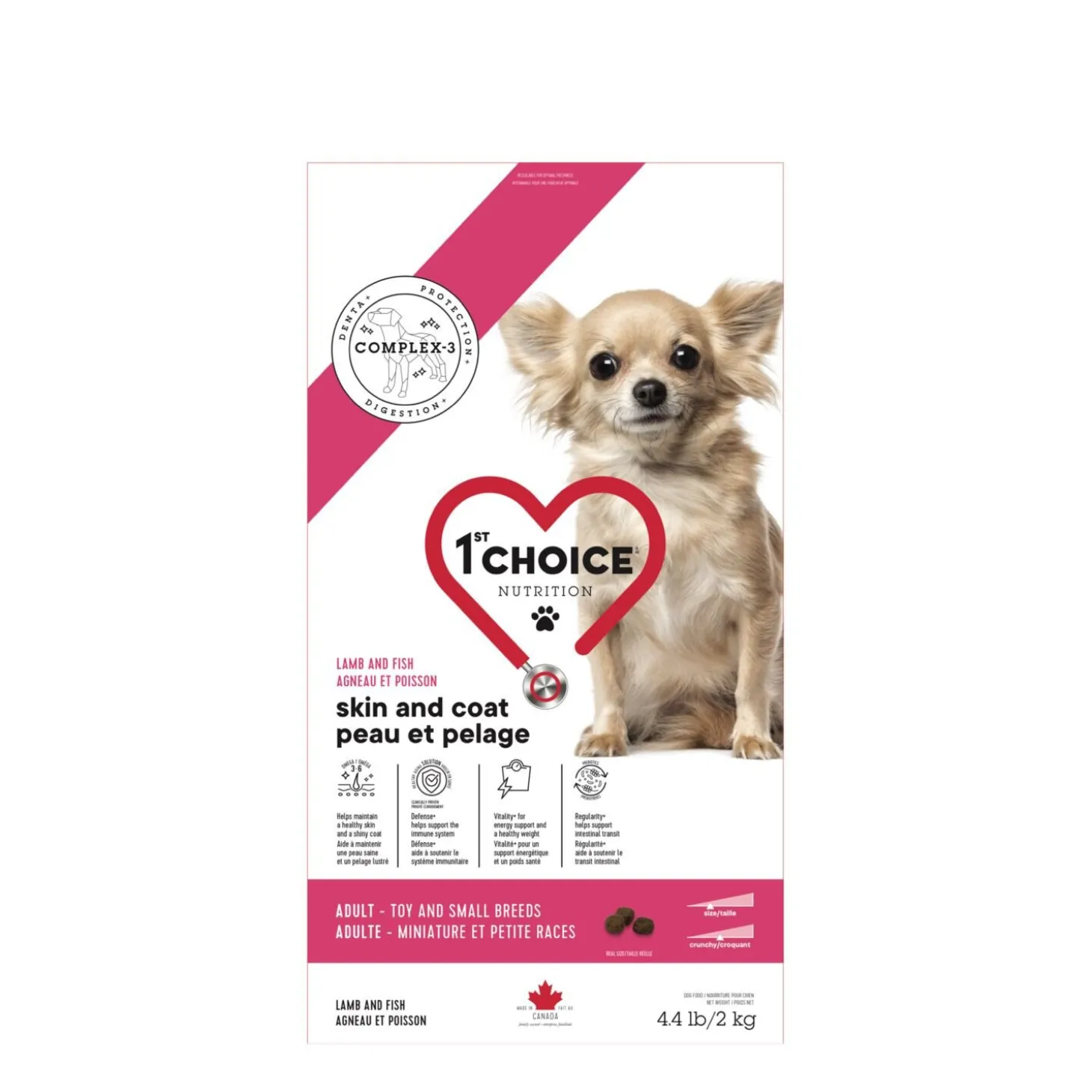 Skin and Coat Formula for Adult Dog Miniature and Small Breeds, Lamb and Fish, 2kg
