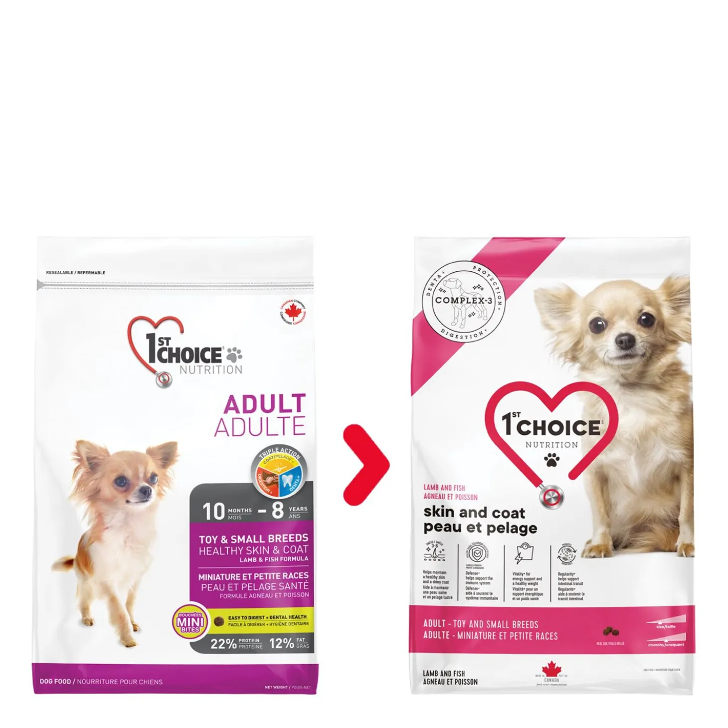 Skin and Coat Formula for Adult Dog Miniature and Small Breeds, Lamb and Fish, 2kg