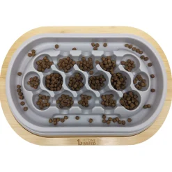 Slow Feeder on Bamboo Base