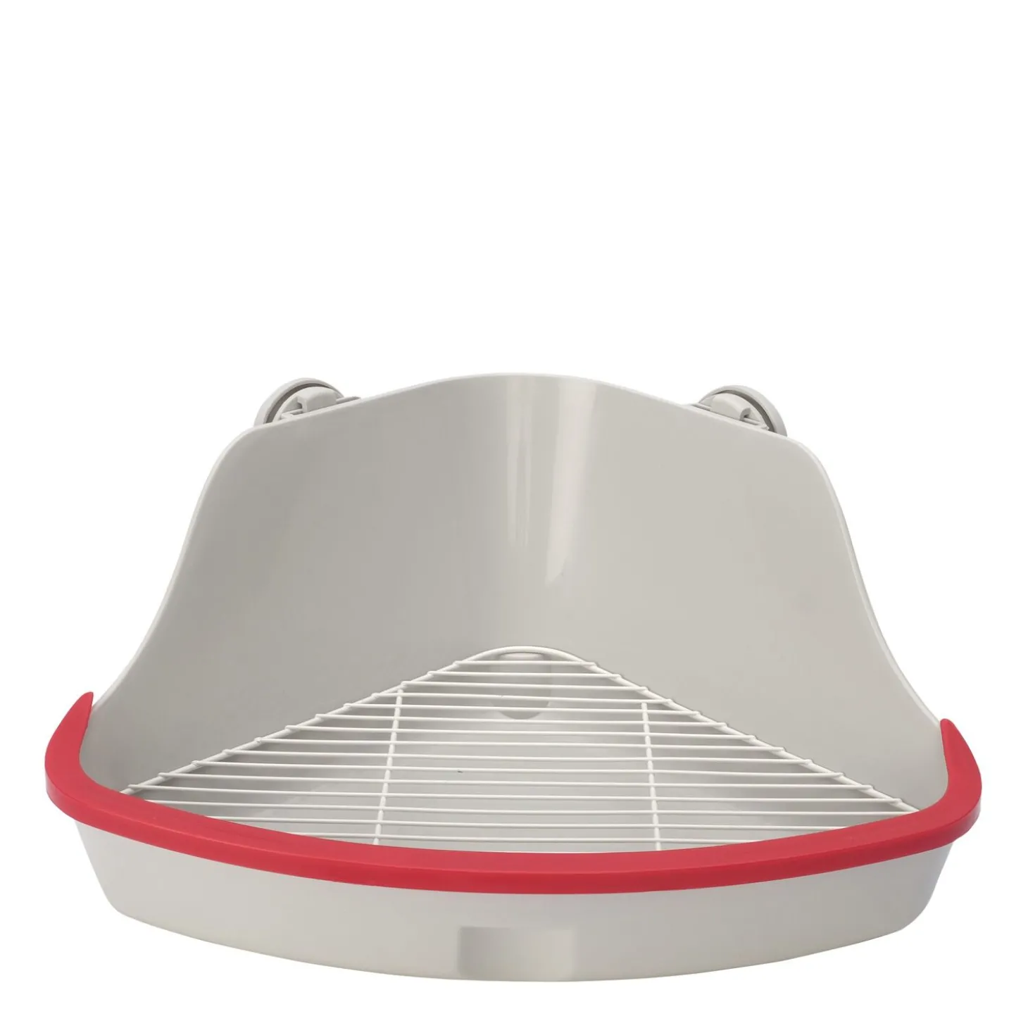 Small animal corner litter pan, grey