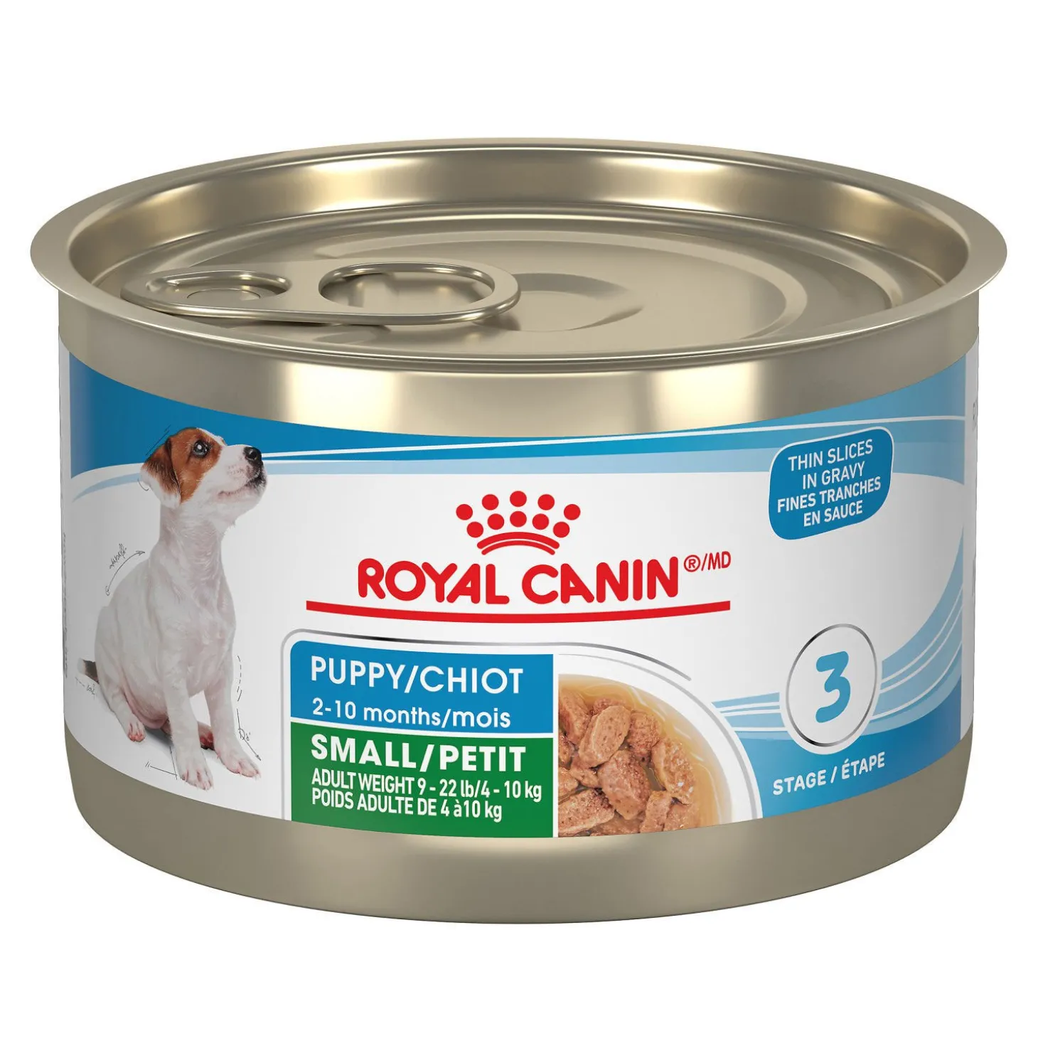 Small Breed Puppy Thin Slices in Gravy Canned dog Food