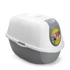 Smart Cat Closed Recycled Litterbox, Grey
