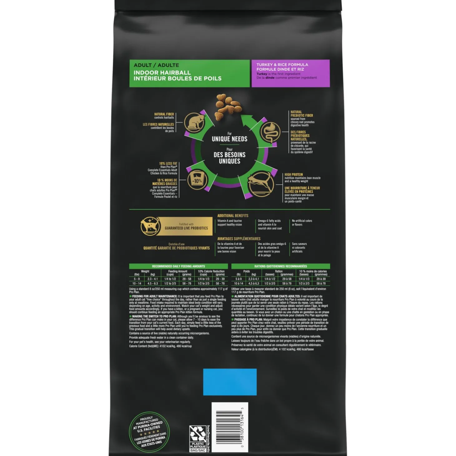 Specialized Indoor Hairball Turkey and Rice Formula Dry Cat Food, 3.18 kg