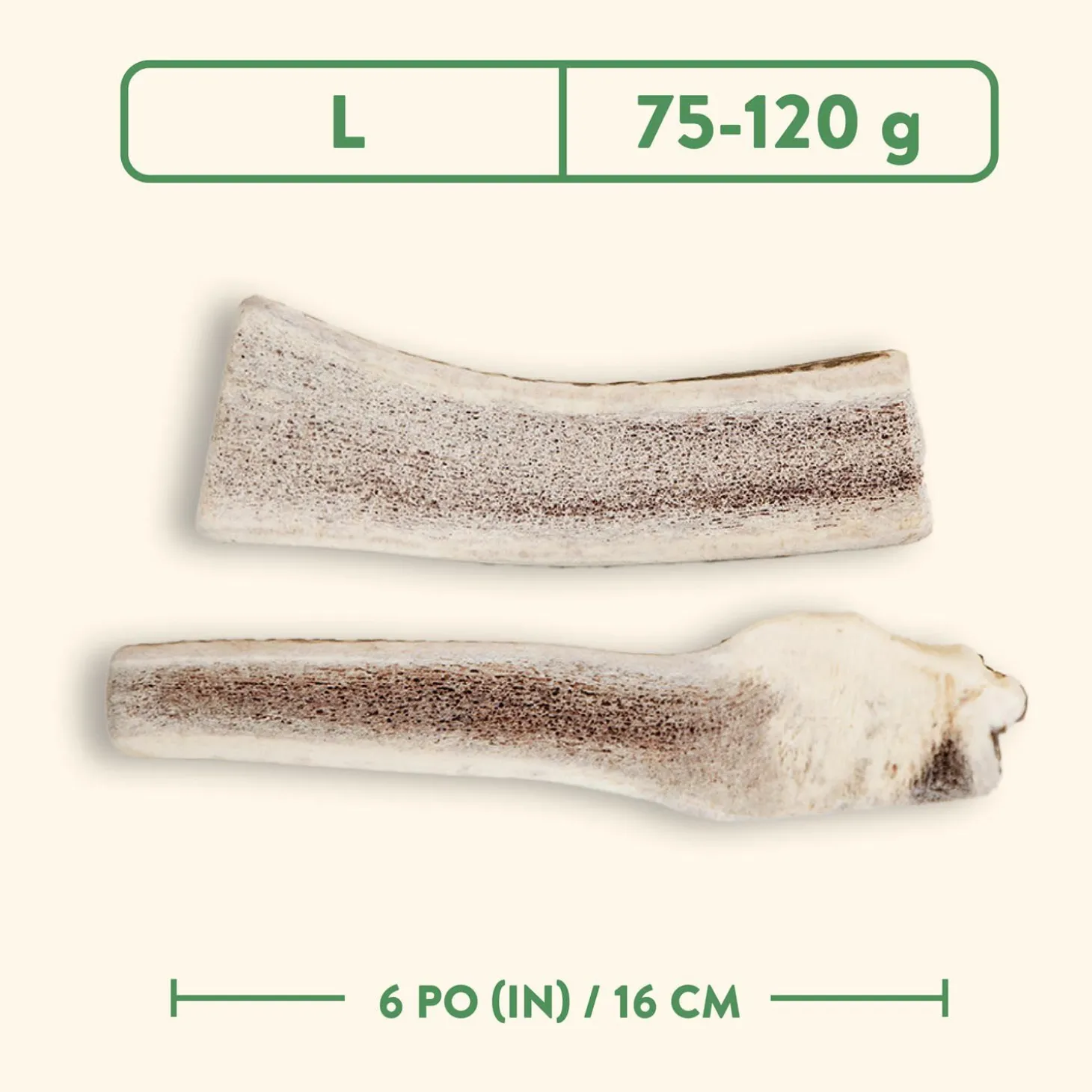 Split Antler Dog Chew, Nature