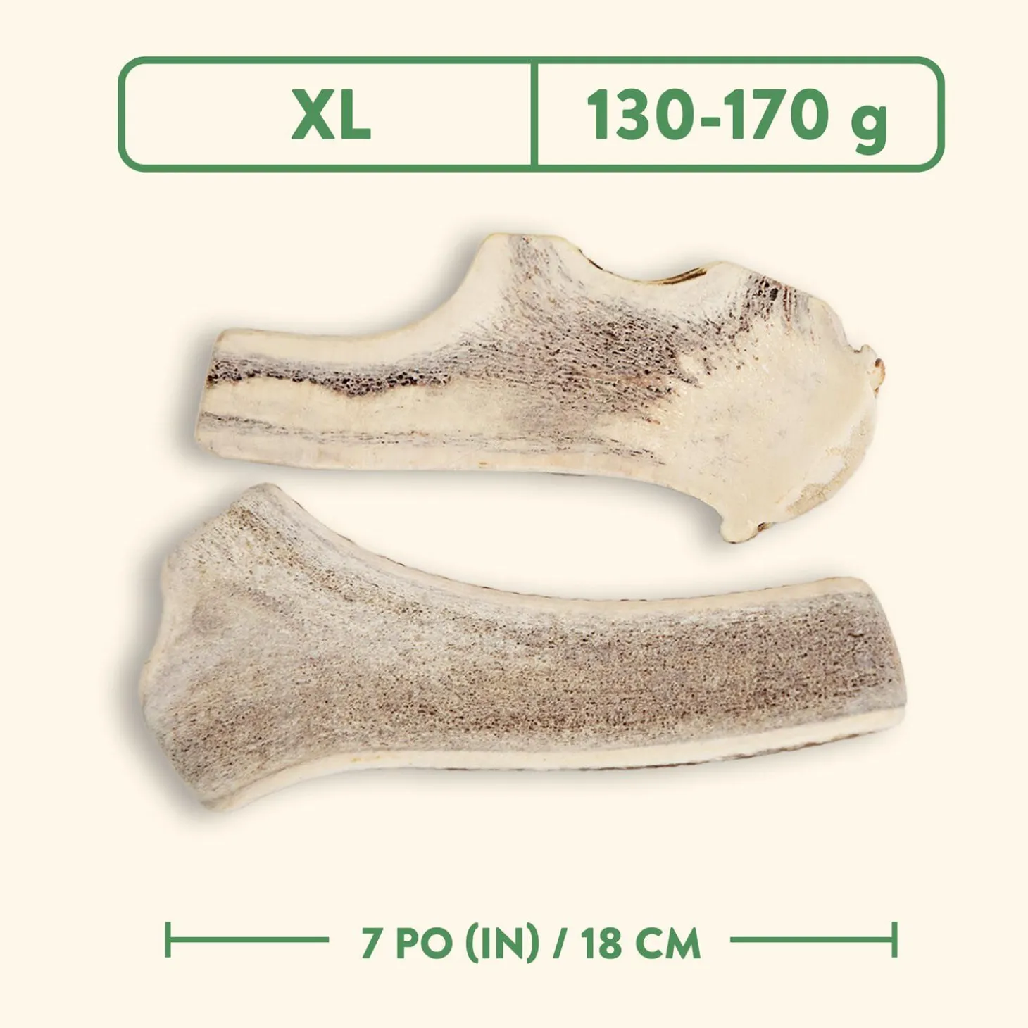 Split Antler Dog Chew, Nature