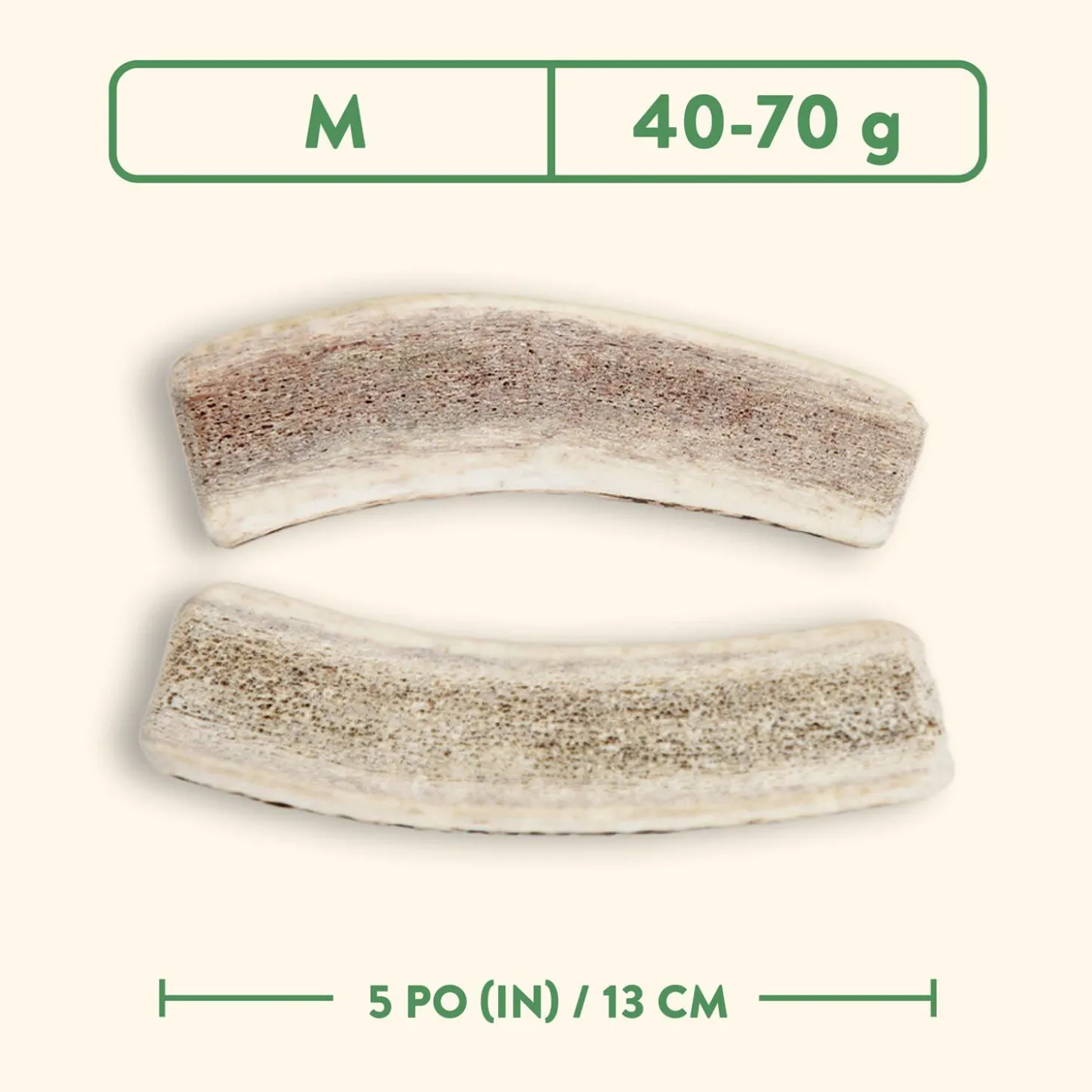 Split Antler Dog Chew, Nature