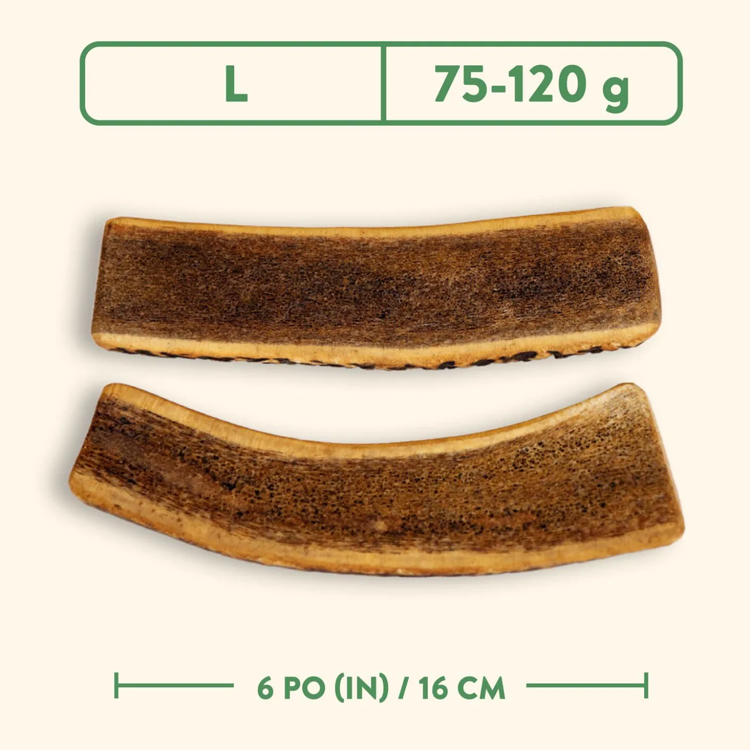 Split Antler Dog Chew, Smoked Maple Ham