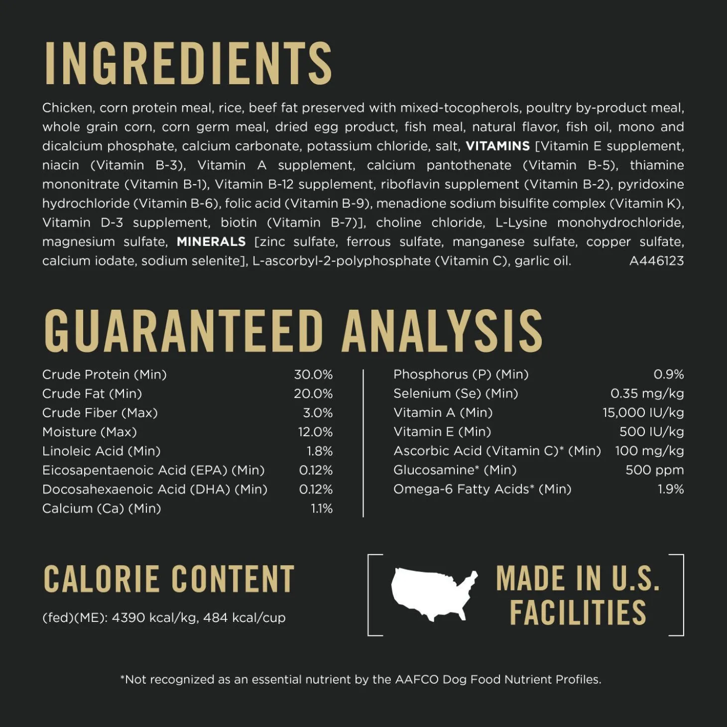 Sport Performance 30/20 Chicken & Rice Formula Dry Dog Food, 17 kg