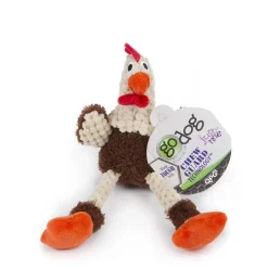 Squeaky toy for small dogs, brown rooster