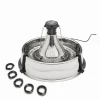 Stainless steel drinking fountain for pets