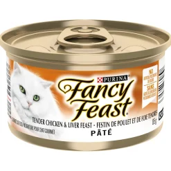 Tender liver and chicken wet food for adult cats