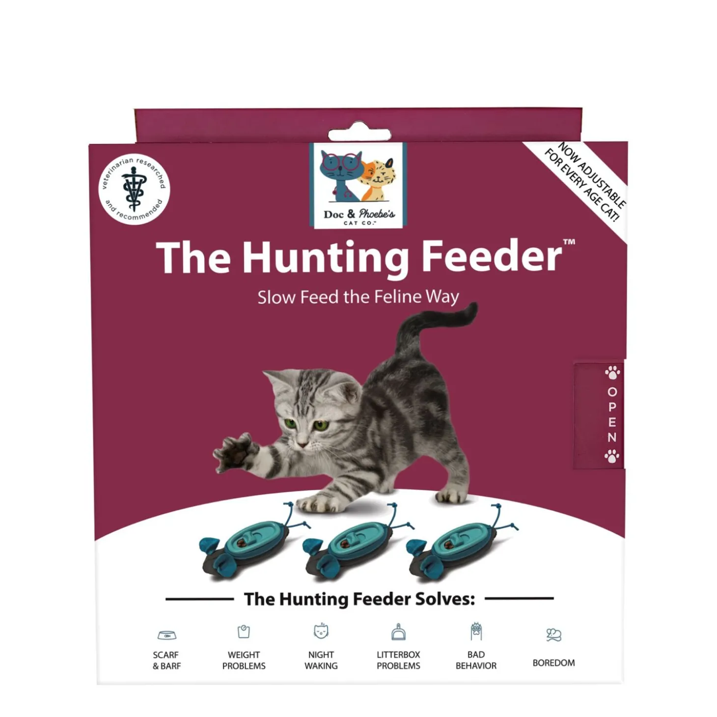 The Hunting Feeder food dispenser toys, 3-pack