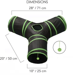 Three Way Cat Tunnel, green