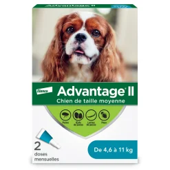 Topical Flea and Lice Protection for Dog -4.6-11kg, 2 pack