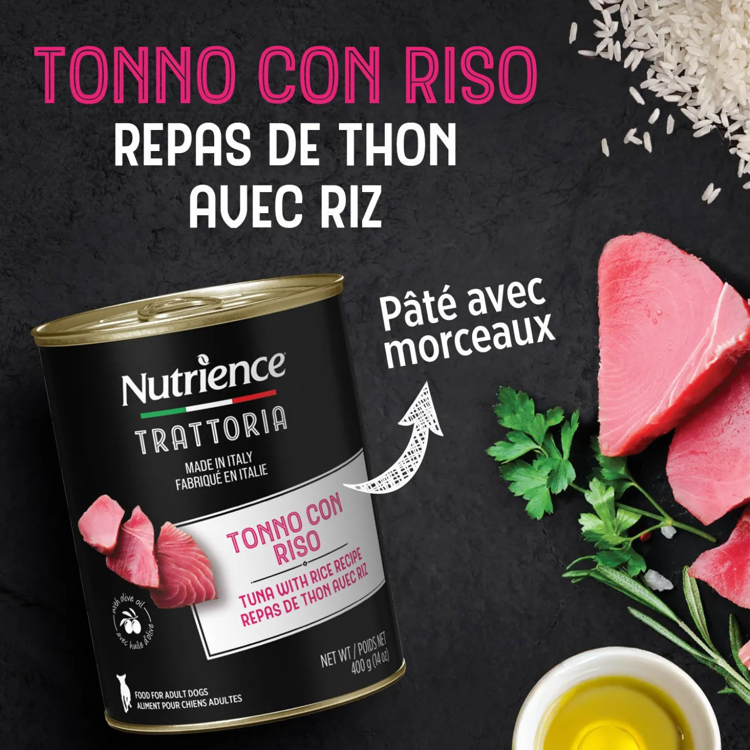 Trattoria Tuna with Rice Recipe for Dogs, 400 g