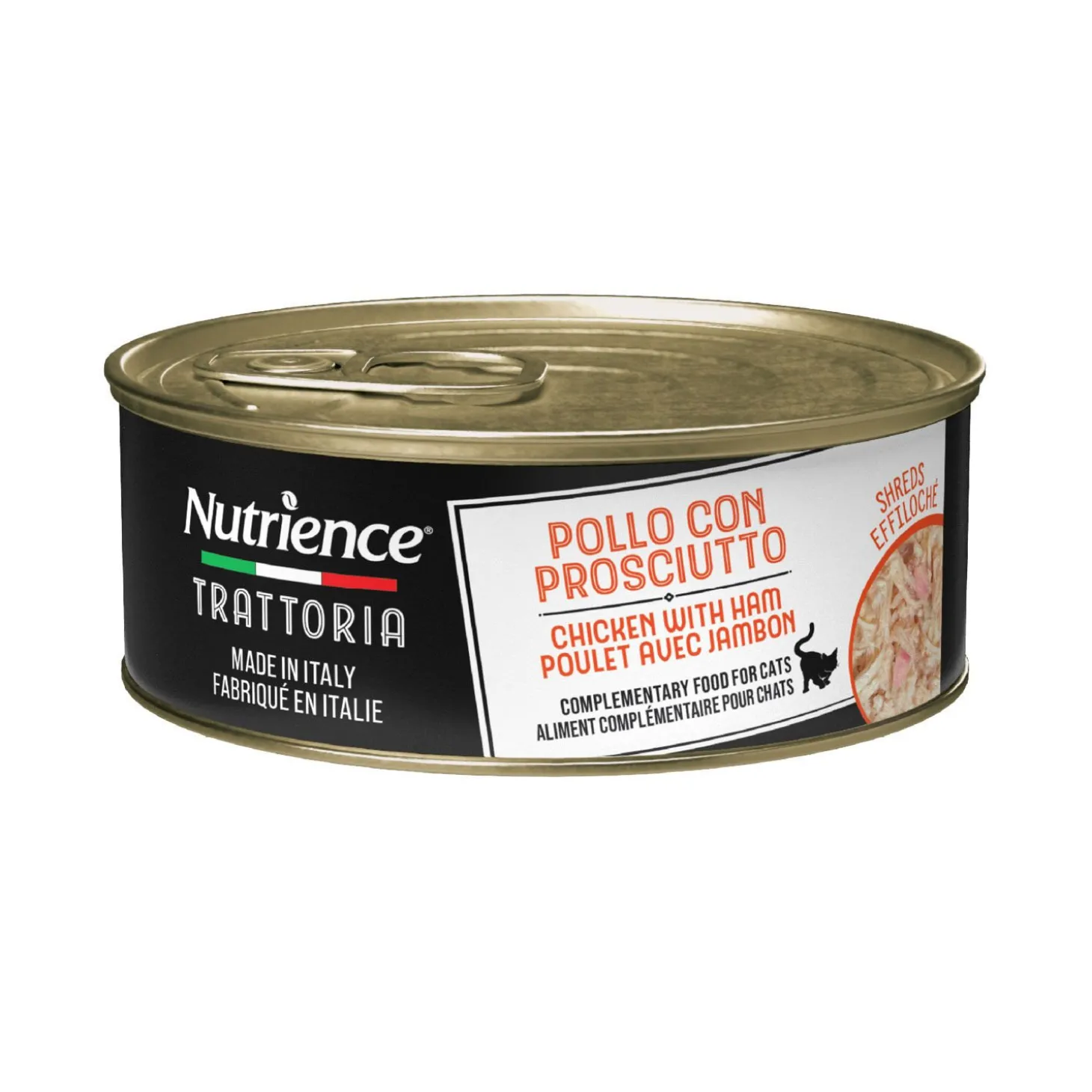 Trattoria Wet Food Chicken with Ham for Cats, 70 g