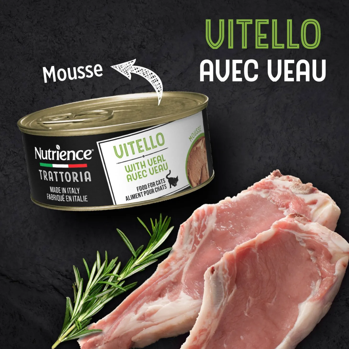 Trattoria Wet Food with Veal for Cats, 85 g