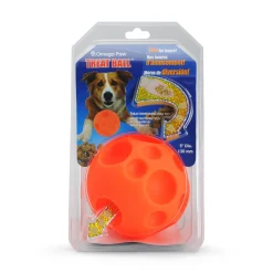 Treats-dispensing ball