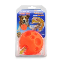 Treats-dispensing ball