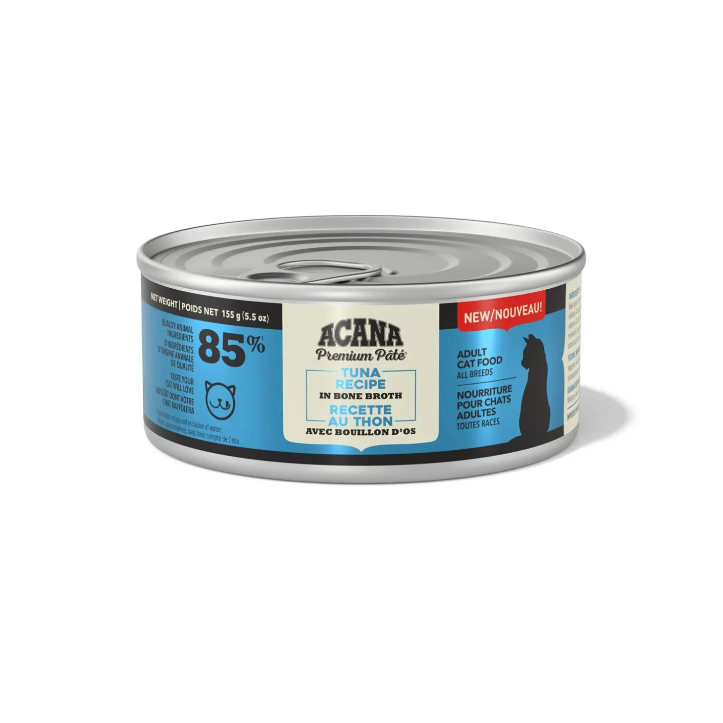 Tuna in Bone Broth Recipe Wet Cat Food, 155 g