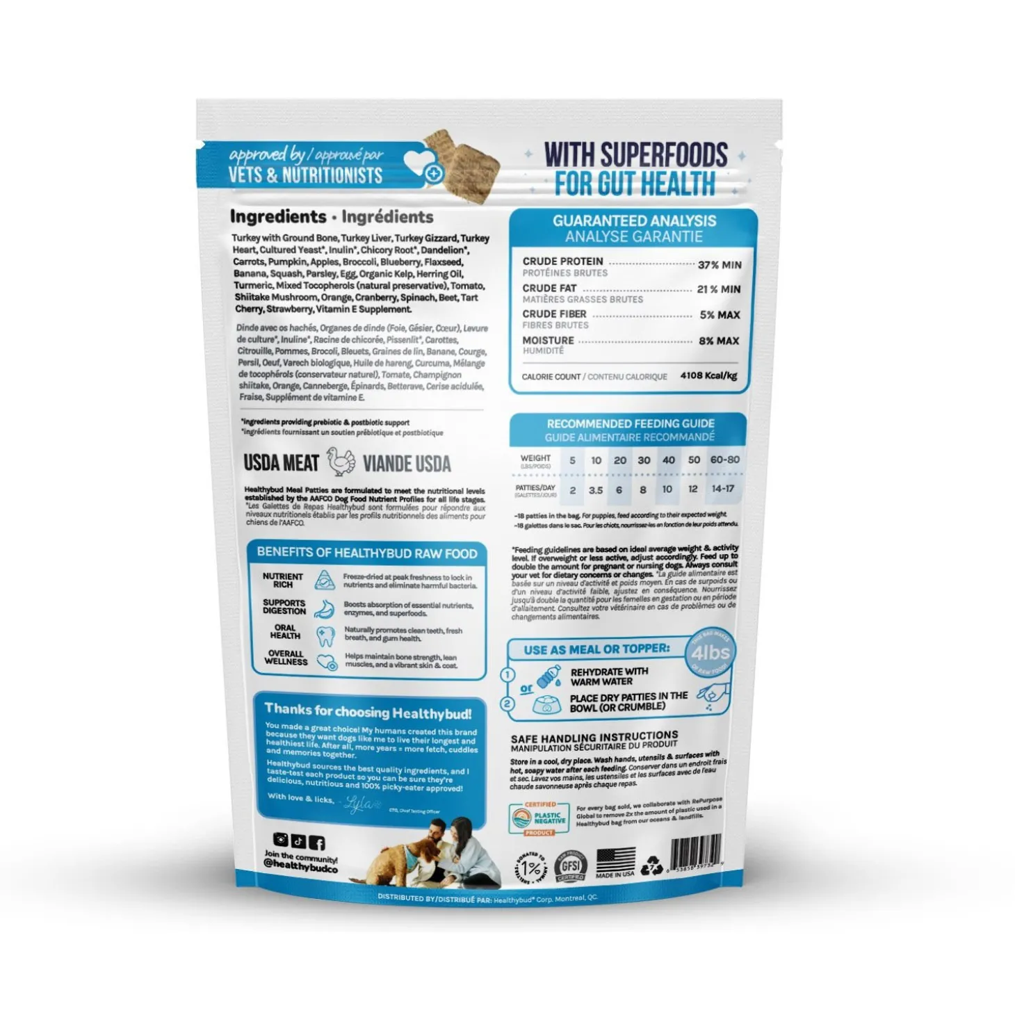 Turkey Dinner Patties Freeze-Dried Food, 397g
