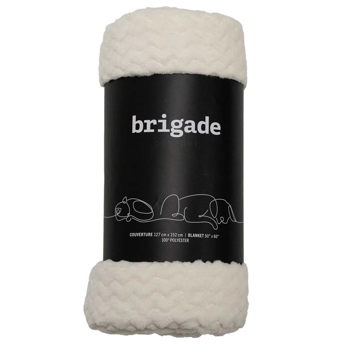 Ultra-soft Jacquard Fleece Blanket, Ivory