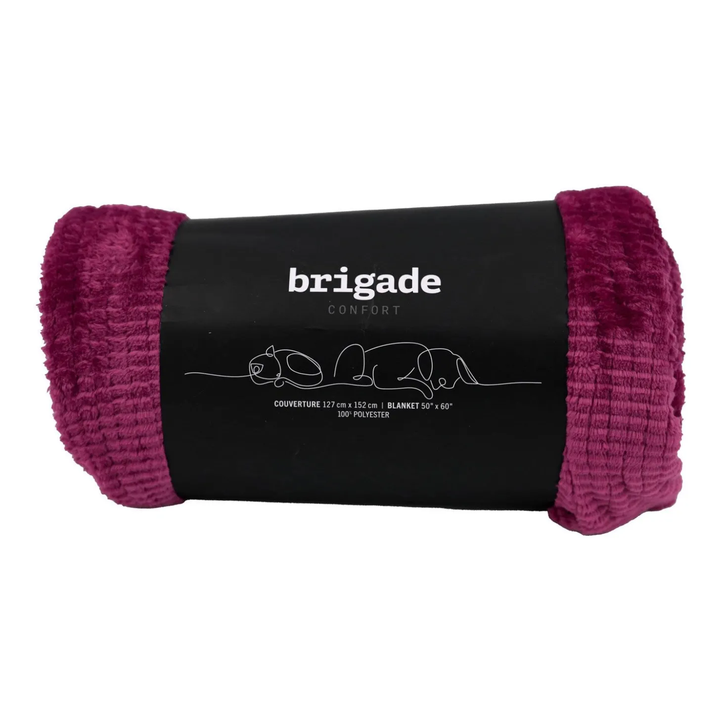 Ultra-soft Jacquard Fleece Blanket, Purple