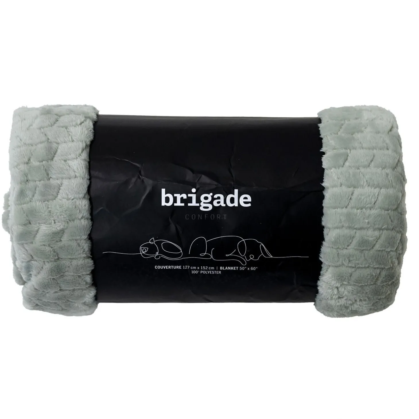 Ultra-soft Jacquard Fleece Blanket, Light Grey