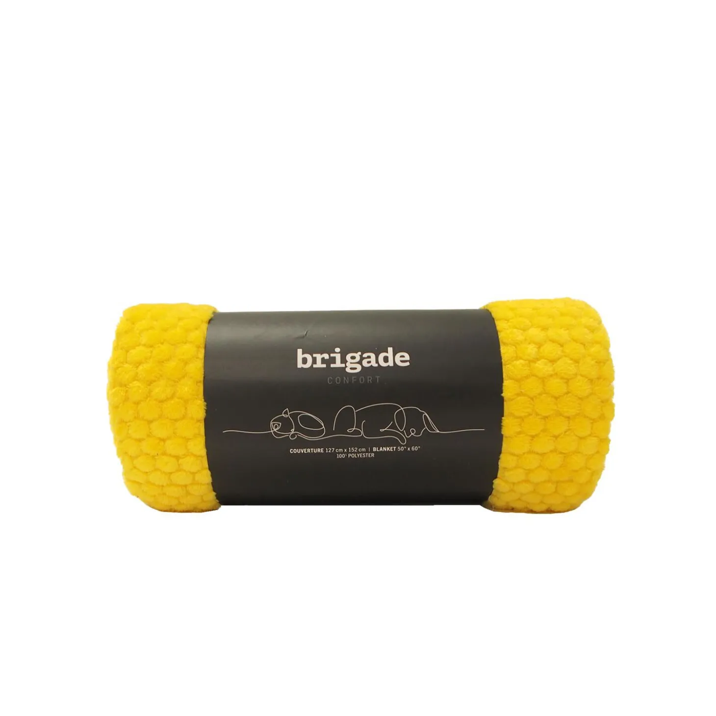 Ultra-soft Jacquard Fleece Blanket, Marigold