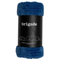 Ultra-soft Jacquard Fleece Blanket, Blue