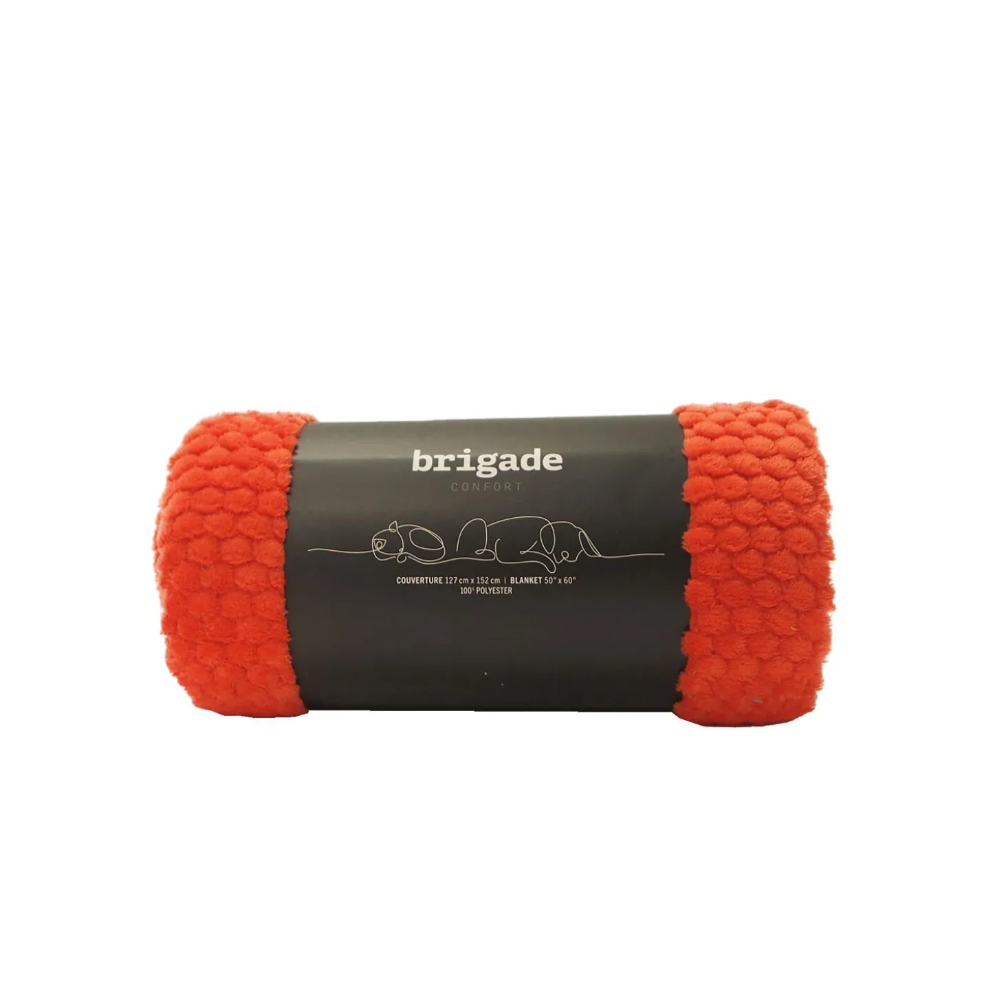 Ultra-soft Jacquard Fleece Blanket, Cayenne